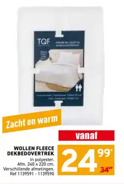 Trafic Wollen fleece dekbedovertrek aanbieding