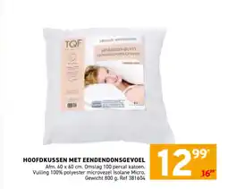 Trafic Hoofdkussen met eendendonsgevoel aanbieding