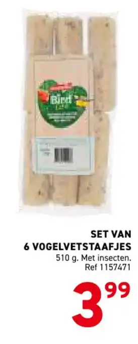 Trafic Set van 6 vogelvetstaafjes aanbieding