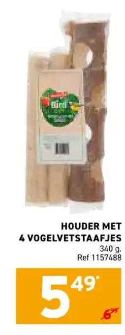 Trafic Houder met 4 vogelvetstaafjes aanbieding