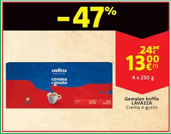 Gemalen koffie lavazza crema e gusto