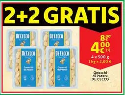 Cora Gnocchi di Patate DE CECCO aanbieding