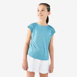 Decathlon Tennisshirt voor meisjes TTS Soft turquoise aanbieding