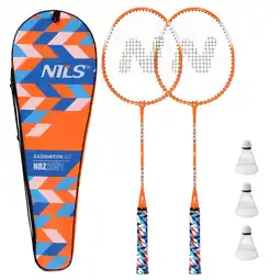 Decathlon ALUMINIUM / BADMINTON SET 2 RACKETS + 3 SHUTTERCOCKS + KOFFER NILS NRZ2051 aanbieding
