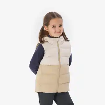 Decathlon Gewatteerde wandelbodywarmer voor kinderen van 2-6 jaar NH500 beige aanbieding