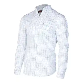 Decathlon BROWNING Jachthemd Oliver Blauw Maat S aanbieding