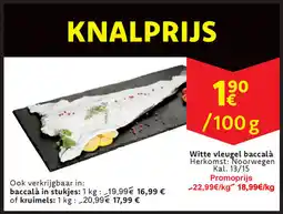 Cora Witte vleugel baccalà aanbieding