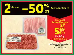 Cora Italiaanse charcuterie maletti aanbieding