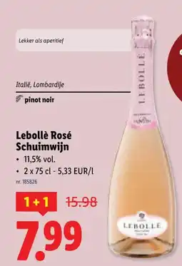 Lidl Lebollè Rosé Schuimwijn aanbieding