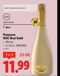 Lidl Prosecco DOC Brut Gold aanbieding
