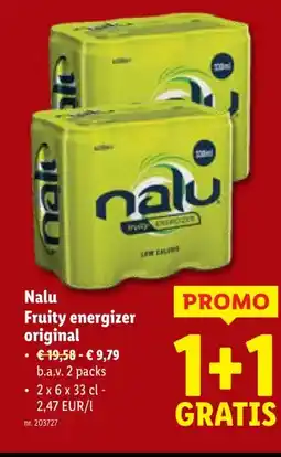 Lidl Nalu Fruity energizer original aanbieding