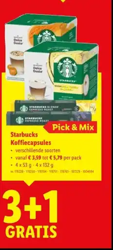 Lidl Starbucks Koffiecapsules aanbieding