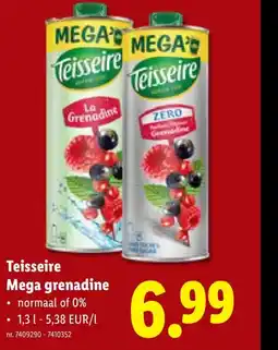 Lidl Teisseire Mega grenadine aanbieding