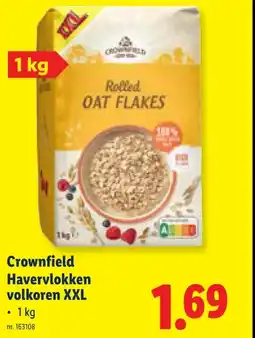 Lidl Crownfield Havervlokken volkoren XXL aanbieding