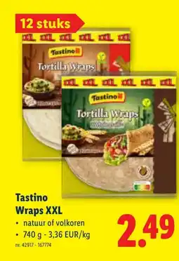 Lidl Tastino Wraps XXL aanbieding