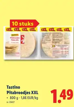 Lidl Tastino Pitabroodjes XXL aanbieding