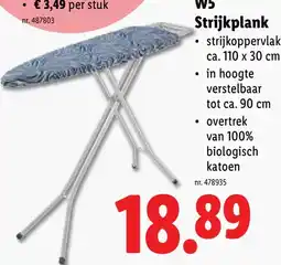 Lidl W5 Strijkplank aanbieding