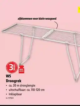 Lidl W5 Droogrek aanbieding