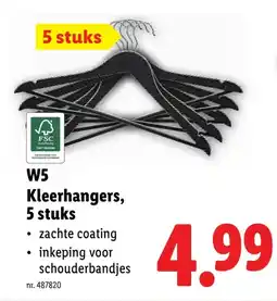 Lidl W5 Kleerhangers, 5 stuks aanbieding