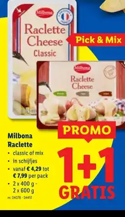 Lidl Milbona Raclette aanbieding