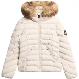 Decathlon Gewatteerd donsjack voor dames Superdry Fuji Faux Fur aanbieding