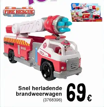 Cora Snel herladende brandweerwagen aanbieding
