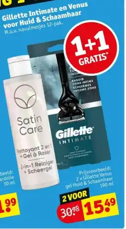 Kruidvat Gillette Intimate en Venus voor Huid & Schaamhaar aanbieding