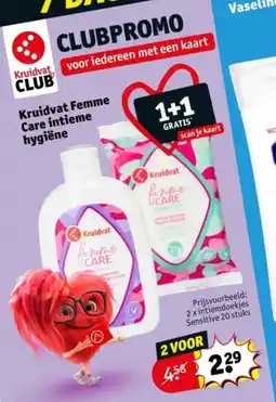 Kruidvat Kruidvat Femme Care intieme hygiëne aanbieding