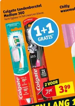 Kruidvat Colgate tandenborstel medium 360 aanbieding