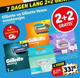 Kruidvat Gillette en Gillette Venus navulmesjes aanbieding