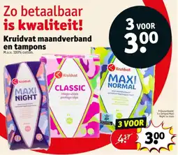 Kruidvat Kruidvat maandverband en tampons aanbieding