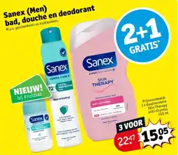 Kruidvat Sanex men bad douche en deodorant aanbieding