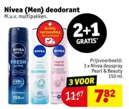 Kruidvat Nivea men deodorant aanbieding