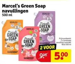 Kruidvat Marcel's green soap navullingen aanbieding