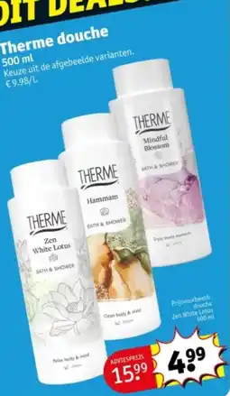 Kruidvat Therme douche aanbieding