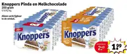 Kruidvat Knoppers Pinda en Melkchocolade aanbieding