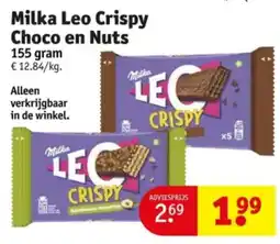 Kruidvat Milka Leo Crispy Choco en Nuts aanbieding
