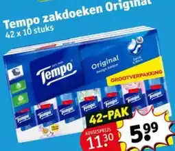 Kruidvat Tempo zakdoeken Original aanbieding