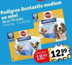 Kruidvat Pedigree Dentastix medium en mini aanbieding