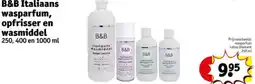 Kruidvat B&B Italiaans wasparfum, opfrisser en wasmiddel aanbieding