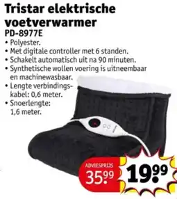 Kruidvat Tristar elektrische voetverwarmer PD-8977E aanbieding