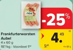 Carrefour Market Aubel Frankfurterworsten aanbieding