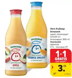 Carrefour Market Innocent Vers fruitsap aanbieding