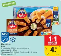 Carrefour Market Iglo Fish sticks aanbieding