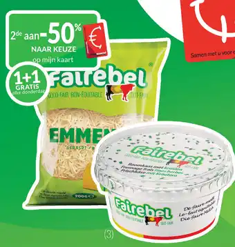Intermarché Fairebel Geraspte Emmentaler of Verse kaas met fijne kruiden aanbieding