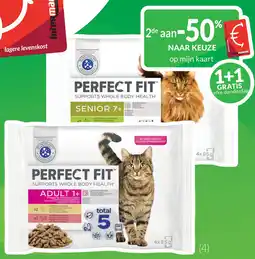 Intermarché Perfect Fit Pouch voor kat Adult Kip en rund of Senior Kalkoen en vis aanbieding