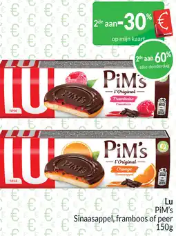 Intermarché Lu PiM's Sinaasappel, framboos of peer aanbieding