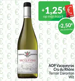 Intermarché AOP Vacqueyras Cru du Rhône Terroir Daronton Wit aanbieding