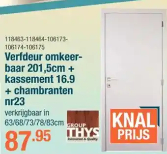Group thys Verfdeur omkeerbaar + kassement 16.9 + + chambranten nr23