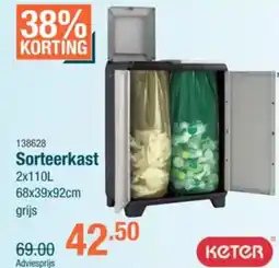 Cevo Keter Sorteerkast aanbieding
